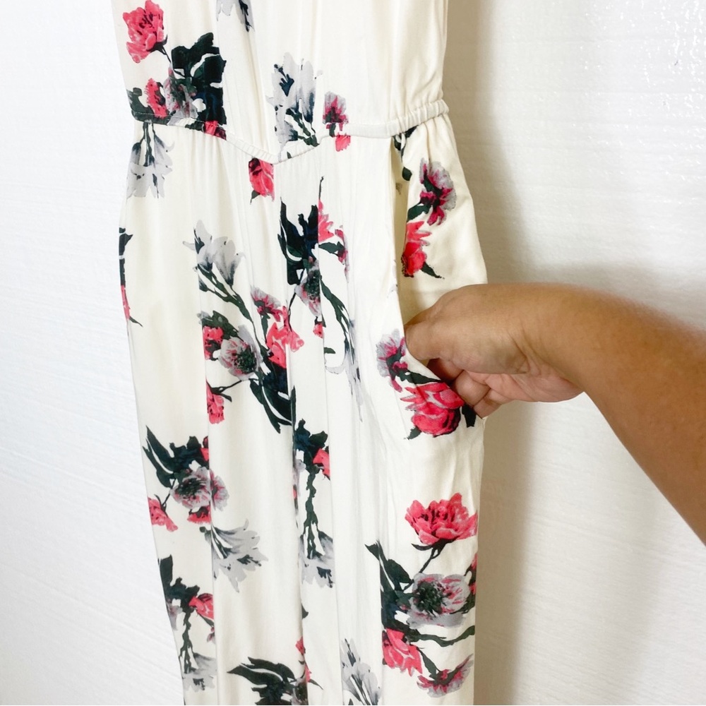 BB Dakota Romper Dress Floral Festival Dress Christmas Elastic Waist Pockets M - Picture 5 of 12